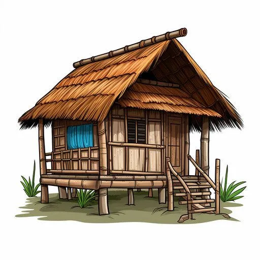 poor grass house